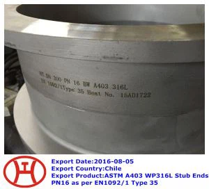ASTM A 403  WP 316 L Stub Ends PN 16