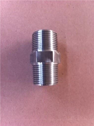 EN 1.4550, MATH ASTM 347H / UNS S34709 Hex Nipple ffug